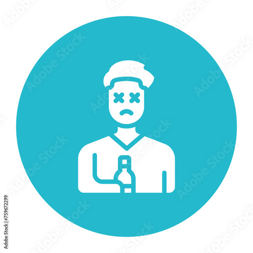 Alcoholic icon vector image. Can be used for Homeless.
