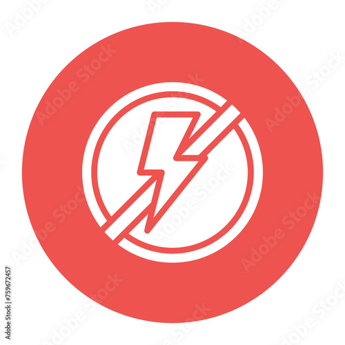 No Electricity icon vector image. Can be used for Homeless.