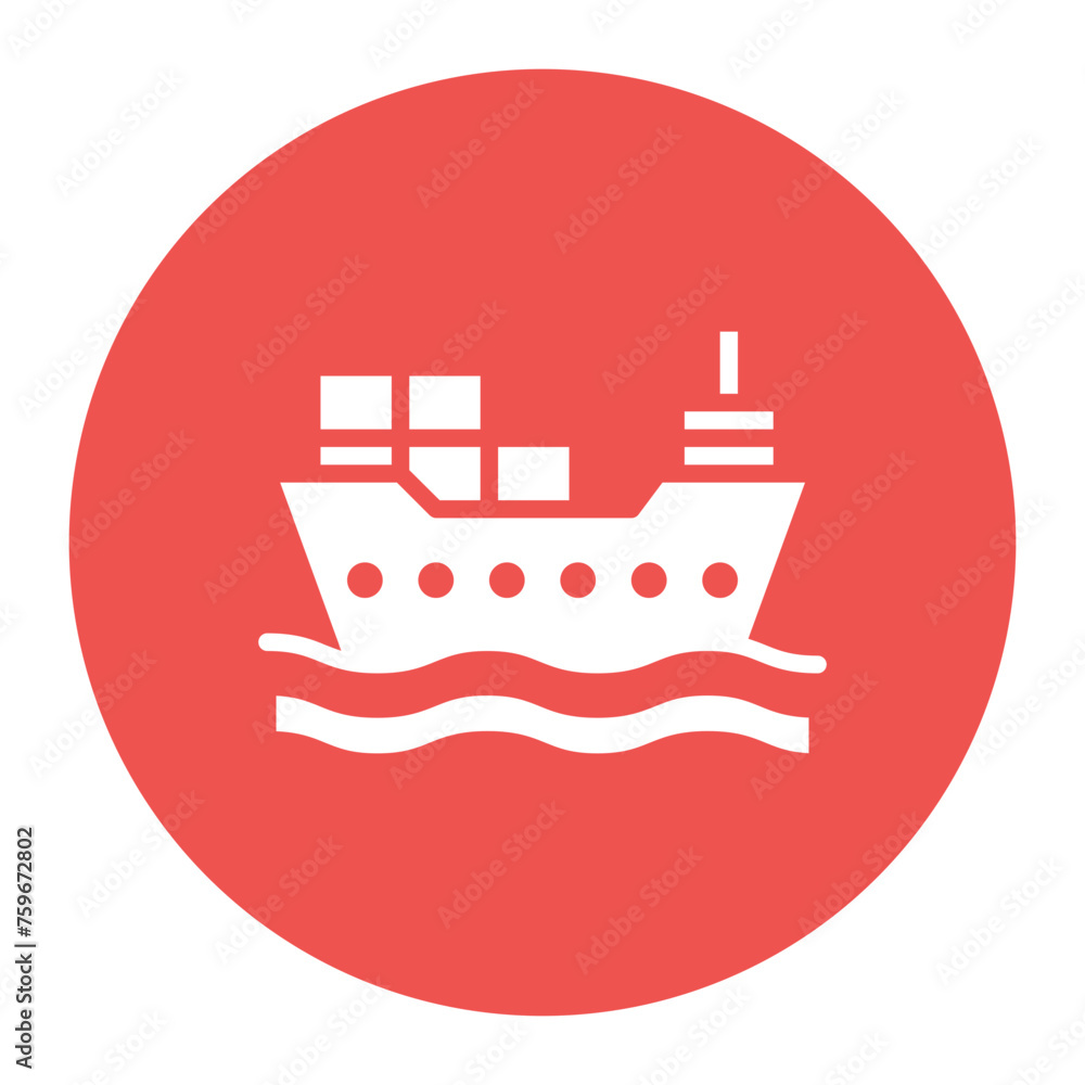 Cargo Ship icon vector image. Can be used for Supply Chain. Cargo Ship icon vector image. Can be used for Supply Chain.