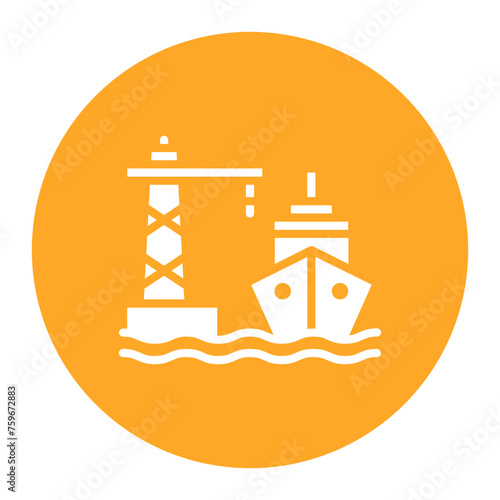 Port icon vector image. Can be used for Supply Chain.