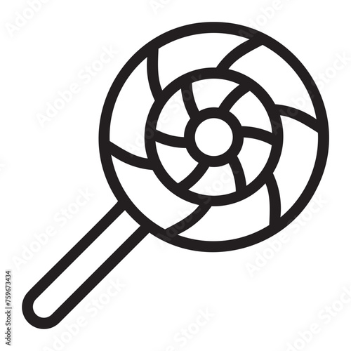 lollipop line icon