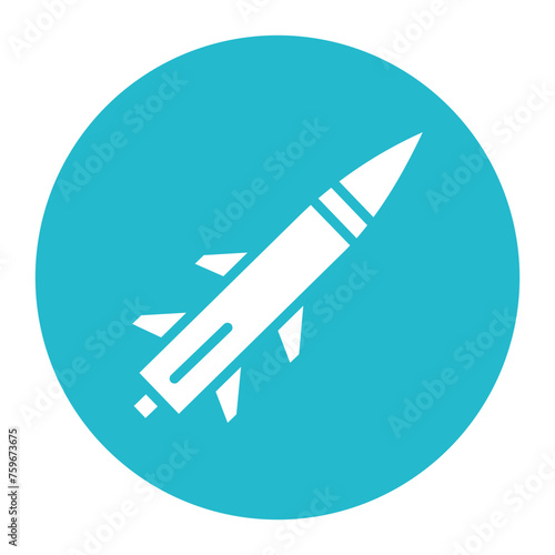 Missile icon vector image. Can be used for Shooting.