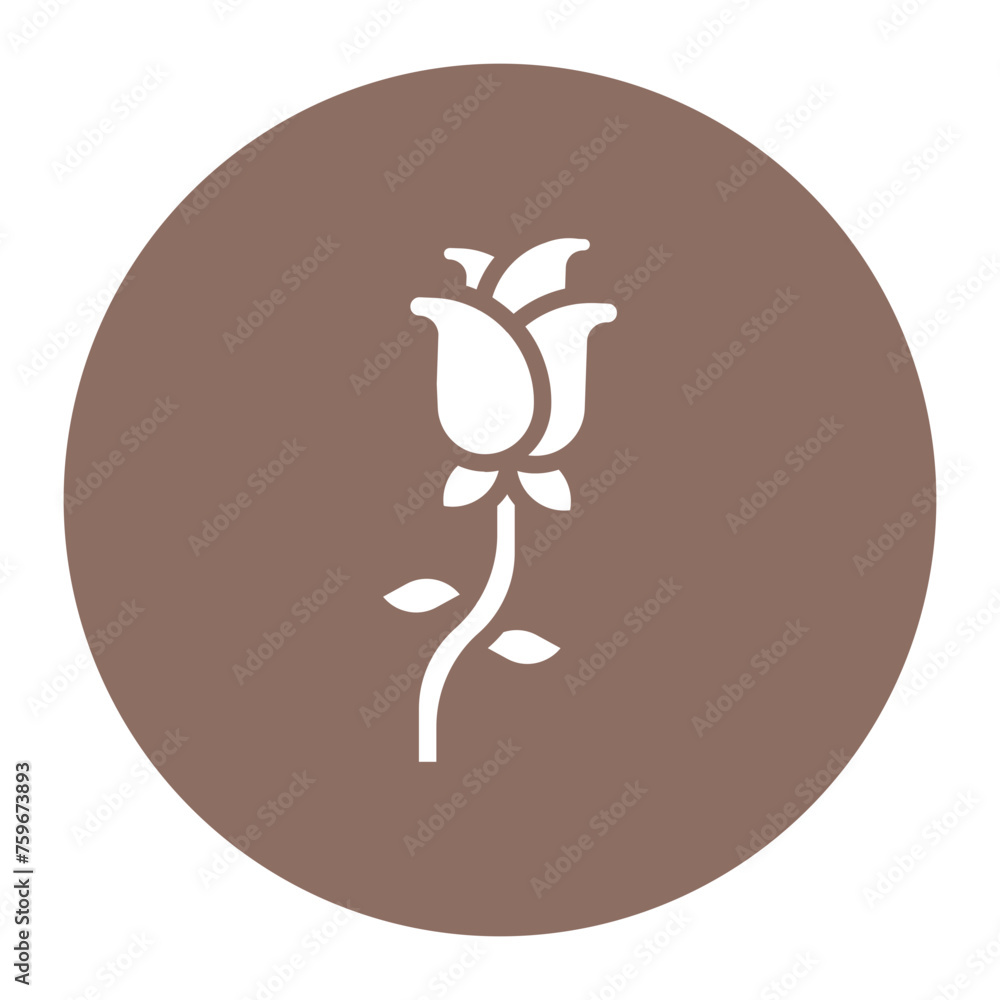 Rose icon vector image. Can be used for Fairytale.