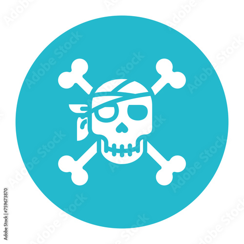 Pirate icon vector image. Can be used for Fairytale.