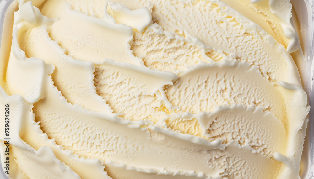 Top view of vanilla ice cream surface Top view of vanilla ice cream surface