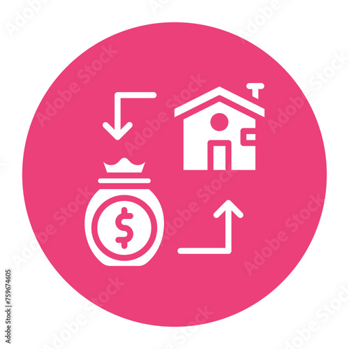 Refinancing icon vector image. Can be used for Crisis Mangement.