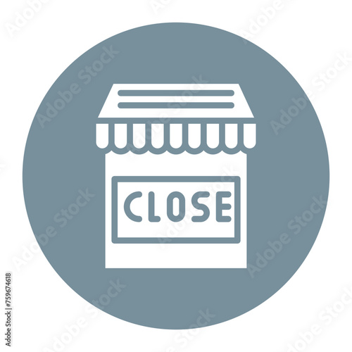 Shop Closed icon vector image. Can be used for Crisis Mangement.