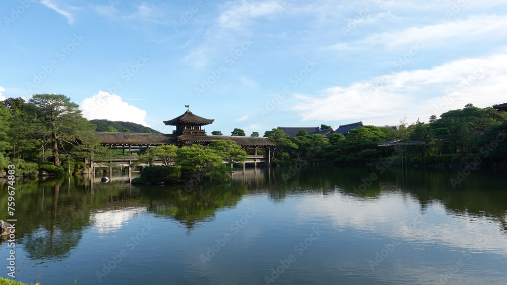 Fototapeta premium 神社の日本庭園