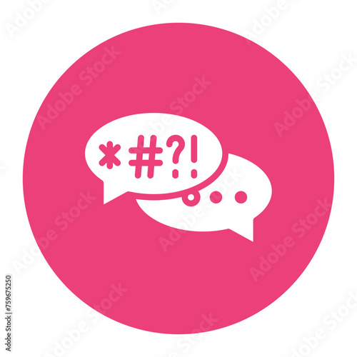 Obscene Language icon vector image. Can be used for Addiction.