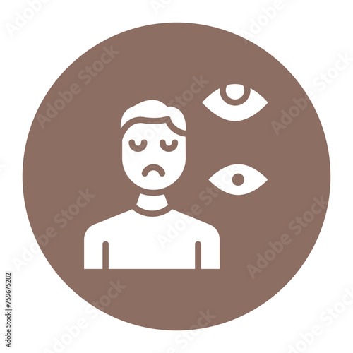 Paranoia icon vector image. Can be used for Addiction.