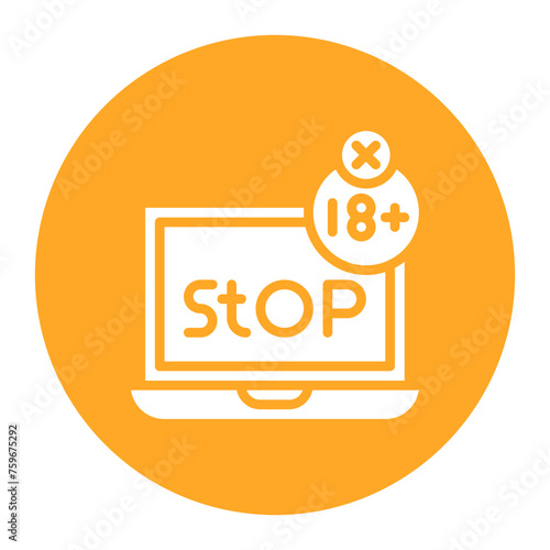 Pornography Addiction icon vector image. Can be used for Addiction.