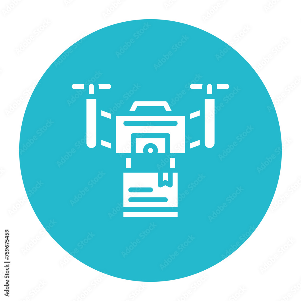Drone Delivery icon vector image. Can be used for Cyberpunk. Drone Delivery icon vector image. Can be used for Cyberpunk.