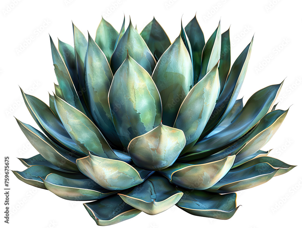 Fototapeta premium Agave bush isolated on white background PNG