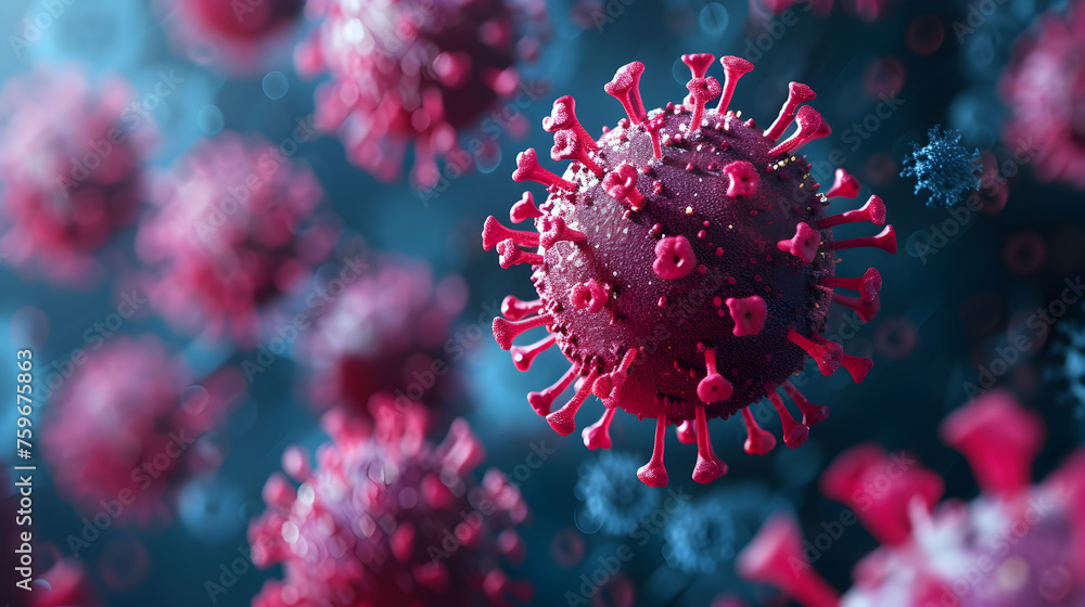 bacteria and cells of an biological organism under microscope in the laboratory. closeup view of a virus like covid corona bacteria and cells of an biological organism under microscope in the laboratory. closeup view of a virus like covid corona
