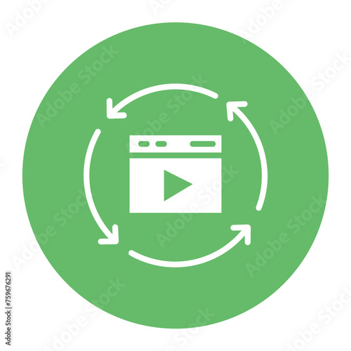Relevancy icon vector image. Can be used for Video Blog.