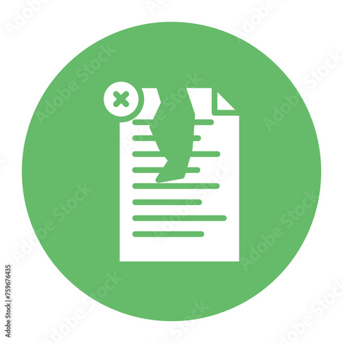 Delete File icon vector image. Can be used for Documents And Files.