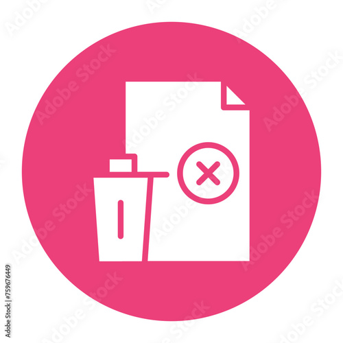 File Delete icon vector image. Can be used for Documents And Files.
