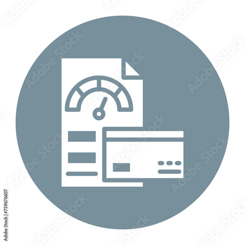 Credit Score icon vector image. Can be used for Credit And Loan.