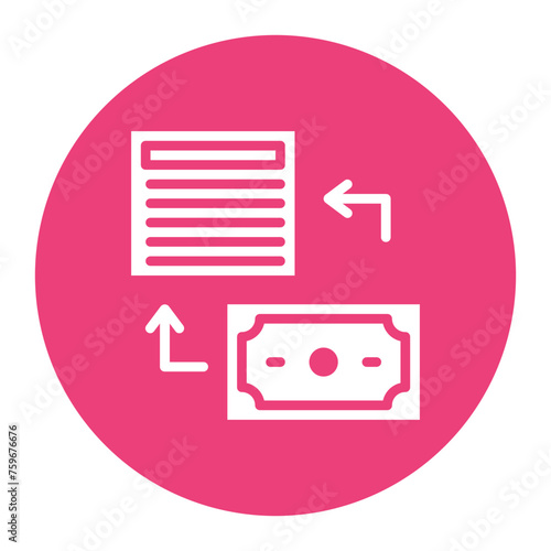 Invoice Factoring icon vector image. Can be used for Credit And Loan.