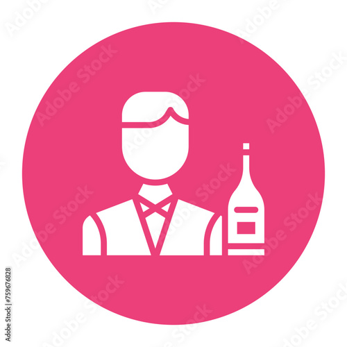 Barkeeper icon vector image. Can be used for Bar.