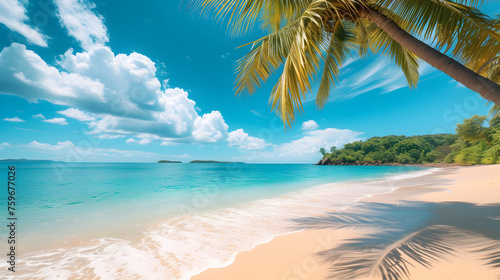 beautiful mediterranean tropical beach background © safu designe