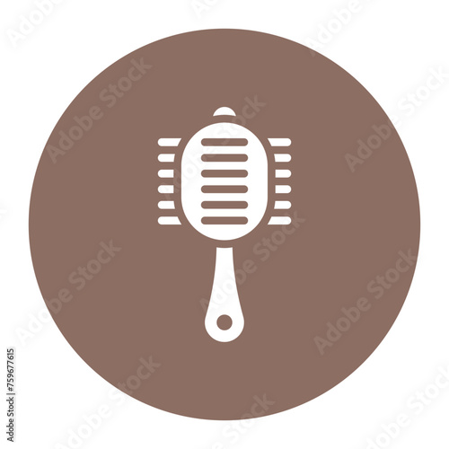 Baby hairbrush icon vector image. Can be used for Maternity.