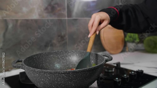 mixing vegetables