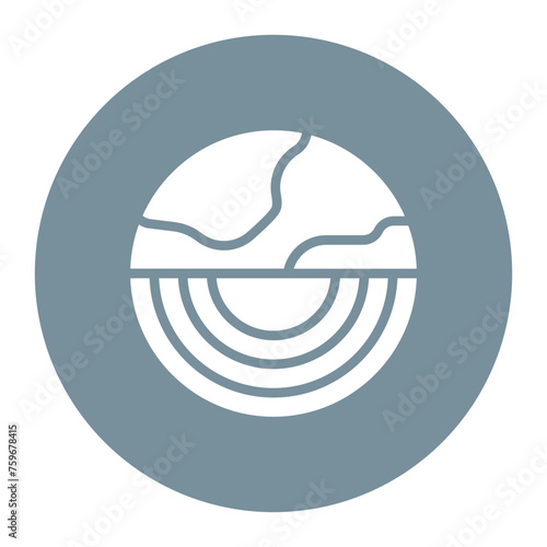 Earth Layers icon vector image. Can be used for Geography.