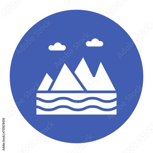 Glacier icon vector image. Can be used for Geography.