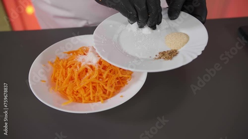 spices are put in carrots
