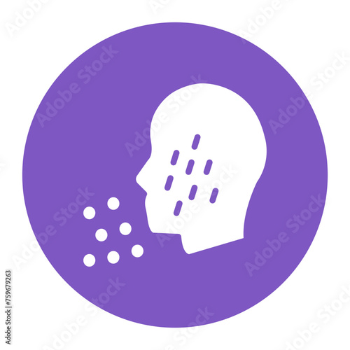 Allergy icon vector image. Can be used for Dermatology.