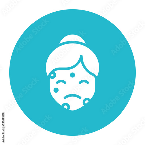 Irritation icon vector image. Can be used for Dermatology.