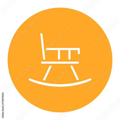 Rocking Chair icon vector image. Can be used for Home Services.