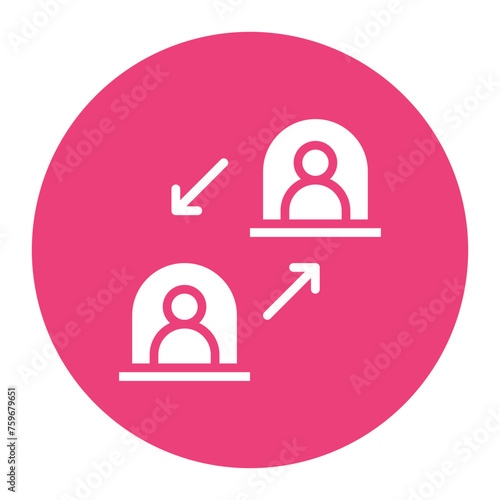 Social Isolation icon vector image. Can be used for Home Services.