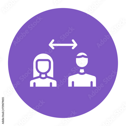 Social Distancing icon vector image. Can be used for Home Services.