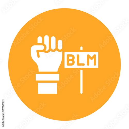 Blm icon vector image. Can be used for Human Rights.