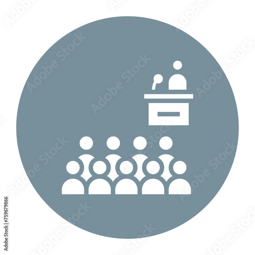 Public Speaking icon vector image. Can be used for Human Rights.