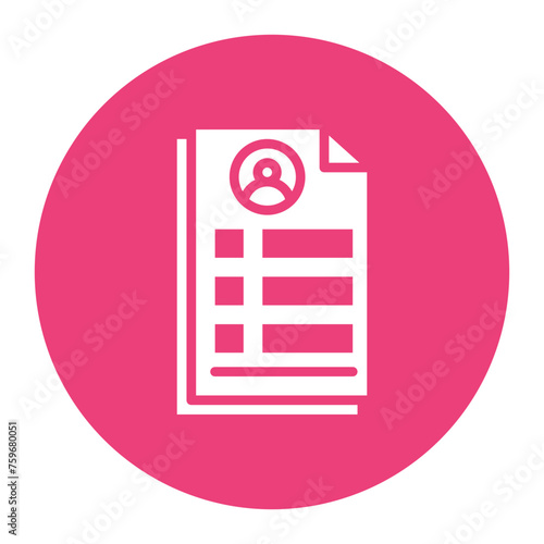 Business Profile icon vector image. Can be used for Human Resource.