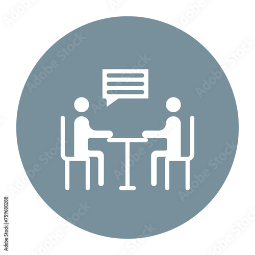 Interview icon vector image. Can be used for Product Management.