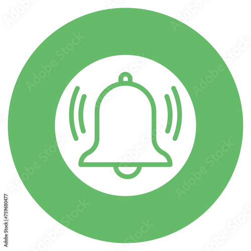 Bell icon vector image. Can be used for Nursing Home.