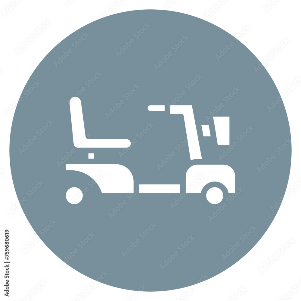Mobility Scooter icon vector image. Can be used for Nursing Home. Mobility Scooter icon vector image. Can be used for Nursing Home.