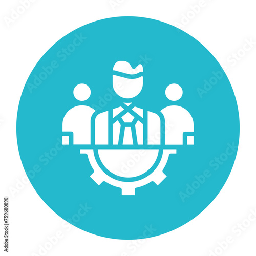 Employee Productivity icon vector image. Can be used for Staff Management.