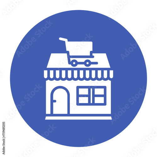 Store icon vector image. Can be used for Online Store.