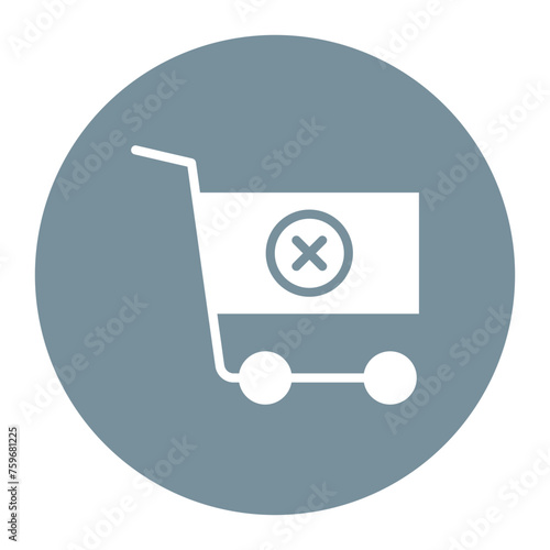 Cart Canceled icon vector image. Can be used for Ecommerce Store.