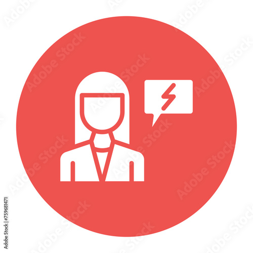 Activist Female icon vector image. Can be used for Protesting and Civil Disobedience.