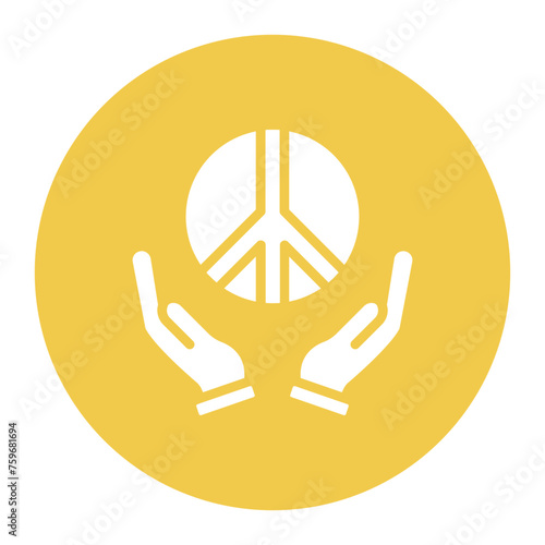 Peaceful icon vector image. Can be used for Protesting and Civil Disobedience.