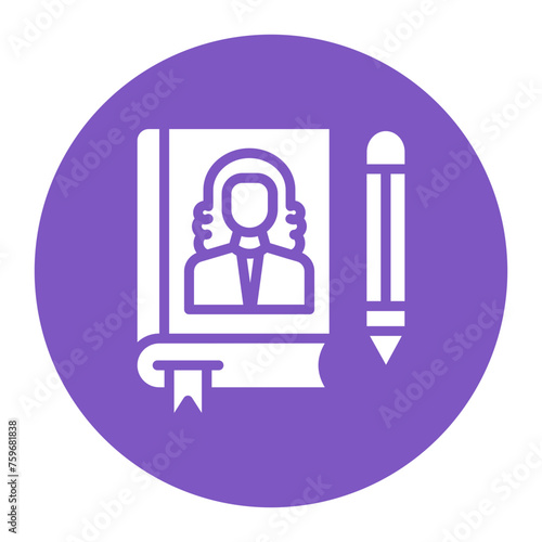 Biography icon vector image. Can be used for Literature.