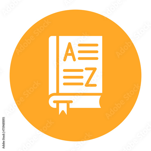 Dictionary icon vector image. Can be used for Literature.