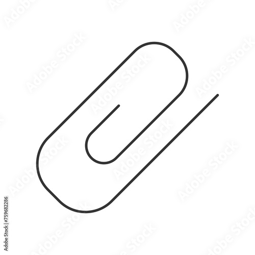 Paper clip line icon