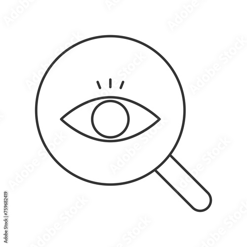 Eye with magnifying glass icon
